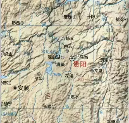 贵州省高清地形图